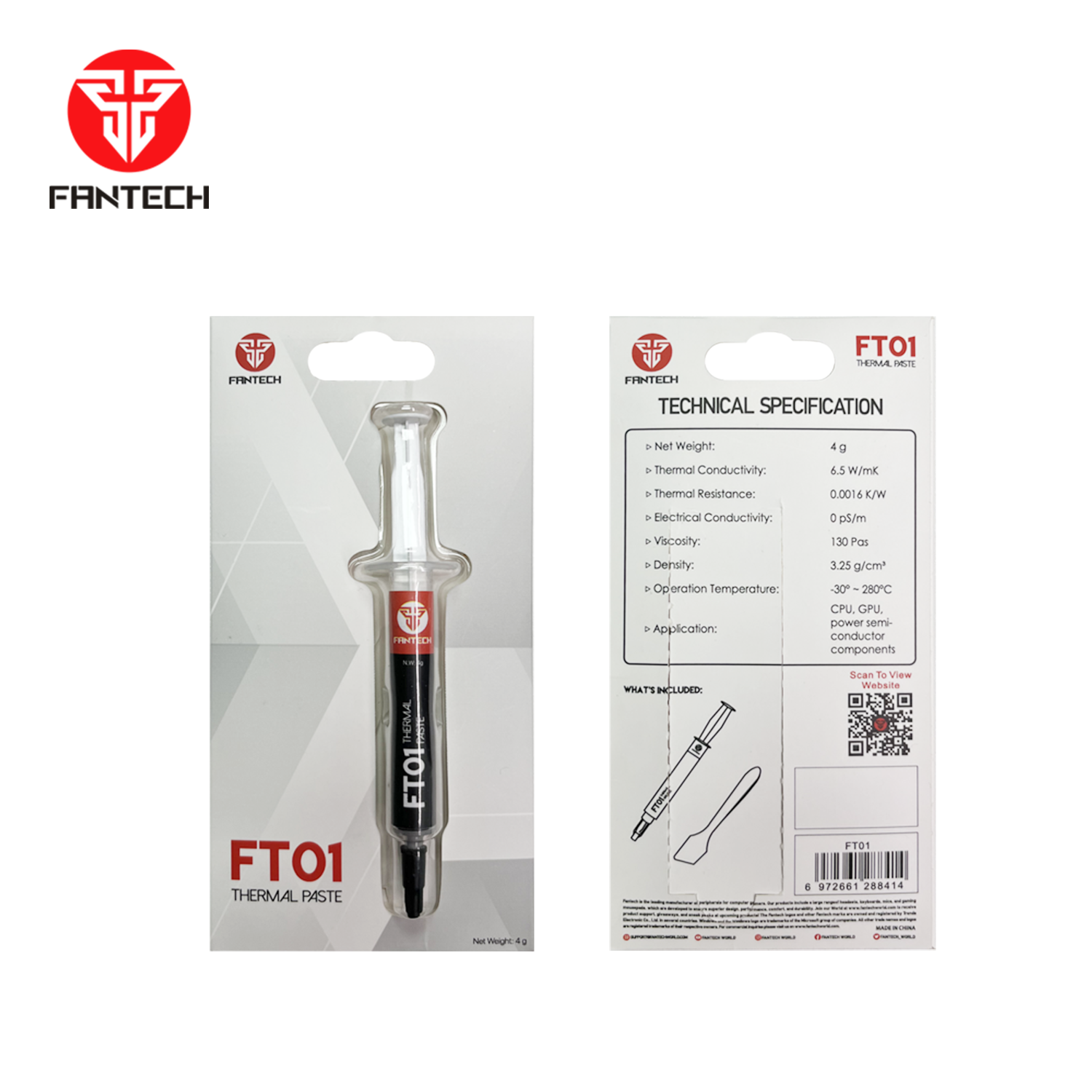 FANTECH THERMAL PASTA FT01 BLACK FANTECH THERMAL PASTA FT01 BLACK